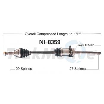 TrakMotive NI8359 - CV Axle Shaft TrakMotive NI8359 CV Axle Shaft product image 1 of 3