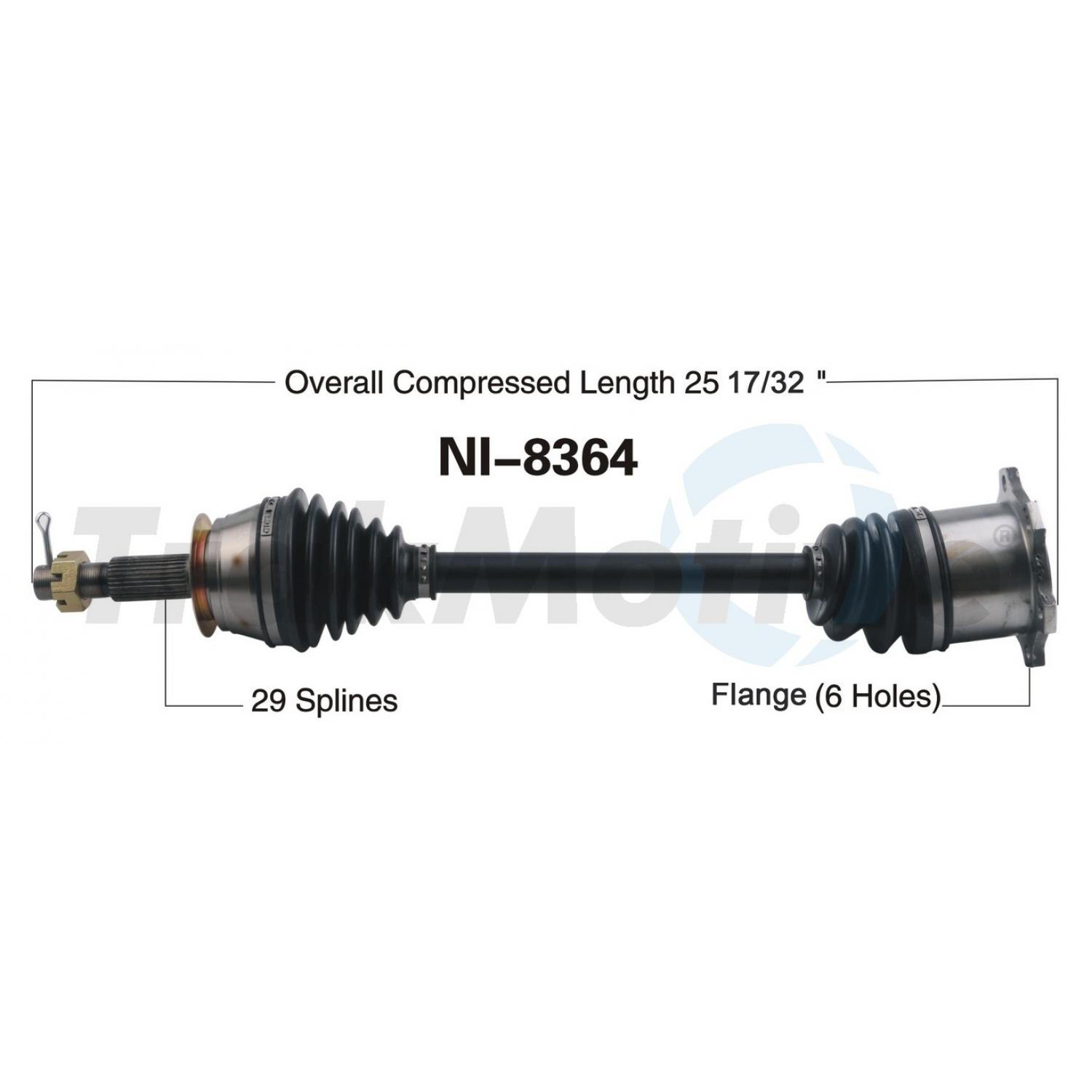 TrakMotive NI8364 - CV Axle Shaft TrakMotive NI8364 CV Axle Shaft product image 1 of 3