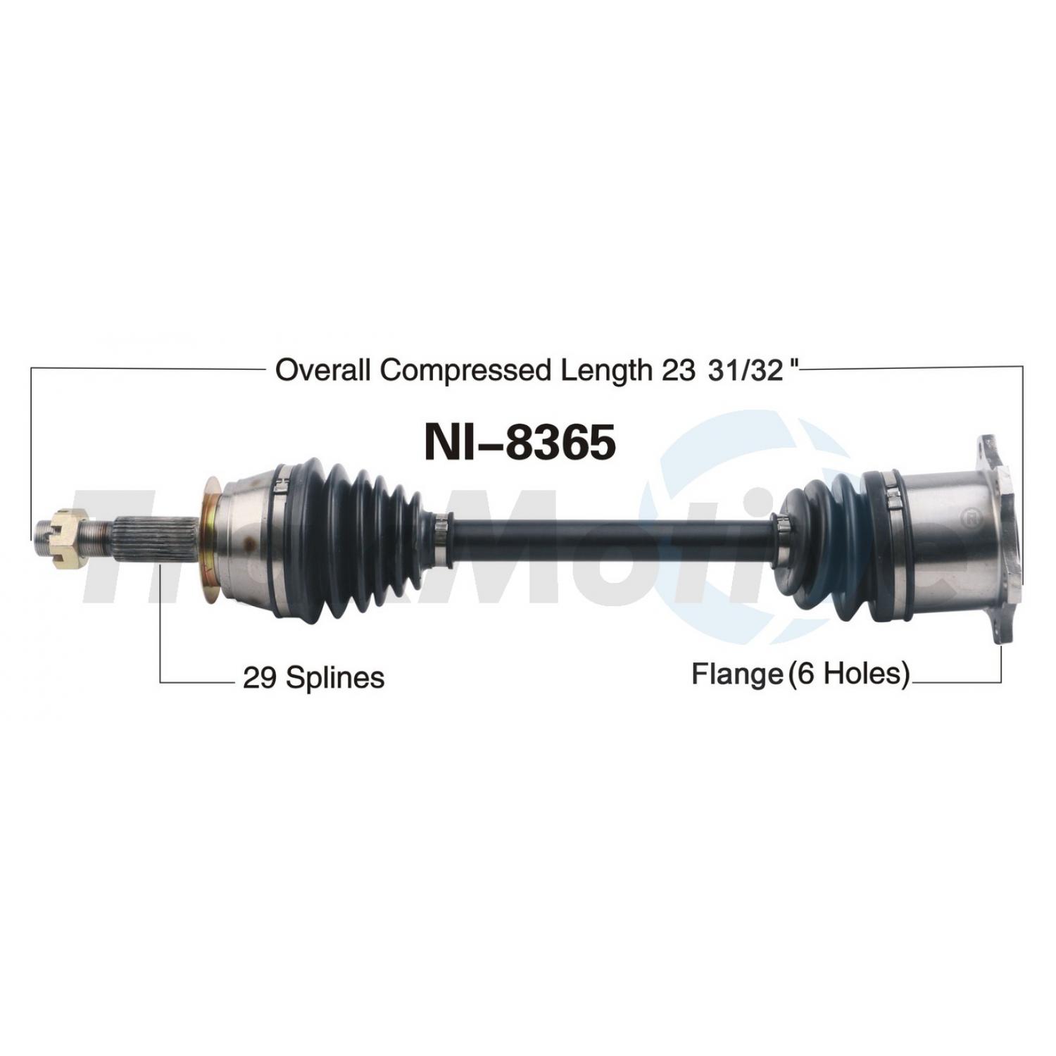 TrakMotive NI8365 - CV Axle Shaft TrakMotive NI8365 CV Axle Shaft product image 1 of 3