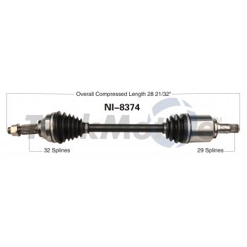 TrakMotive NI8374 - CV Axle Shaft TrakMotive NI8374 CV Axle Shaft product image 1 of 3