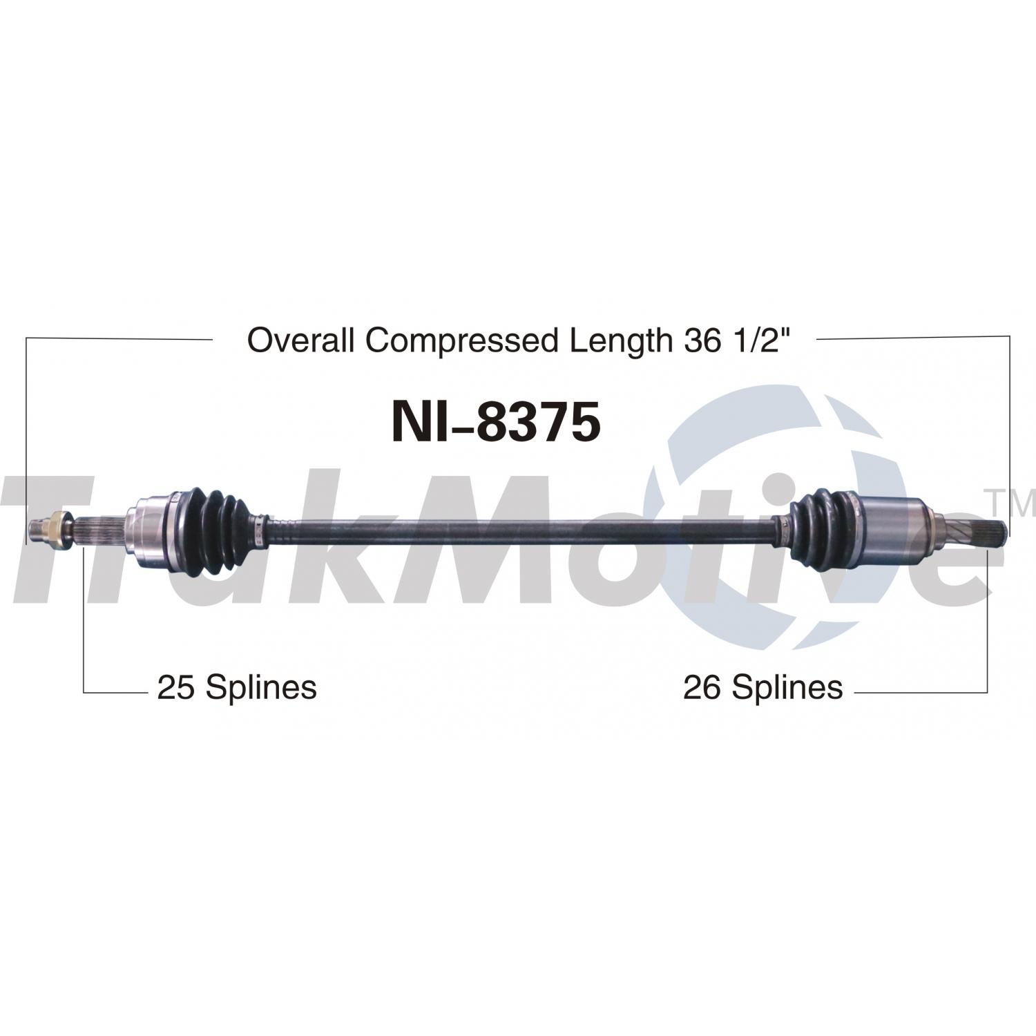 TrakMotive NI8375 - CV Axle Shaft TrakMotive NI8375 CV Axle Shaft product image 1 of 3