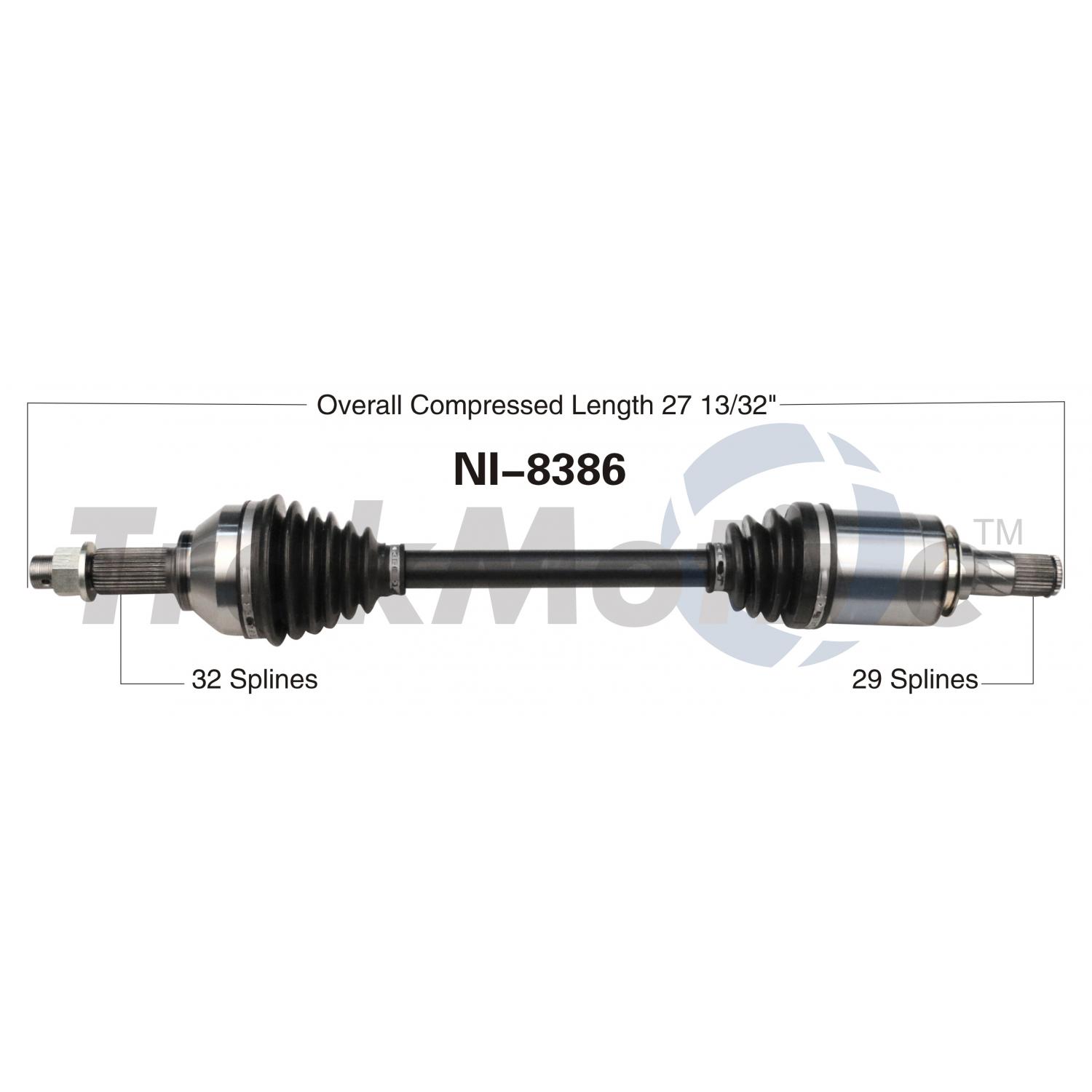 TrakMotive NI8386 CV Axle Shaft product image 1 of 3