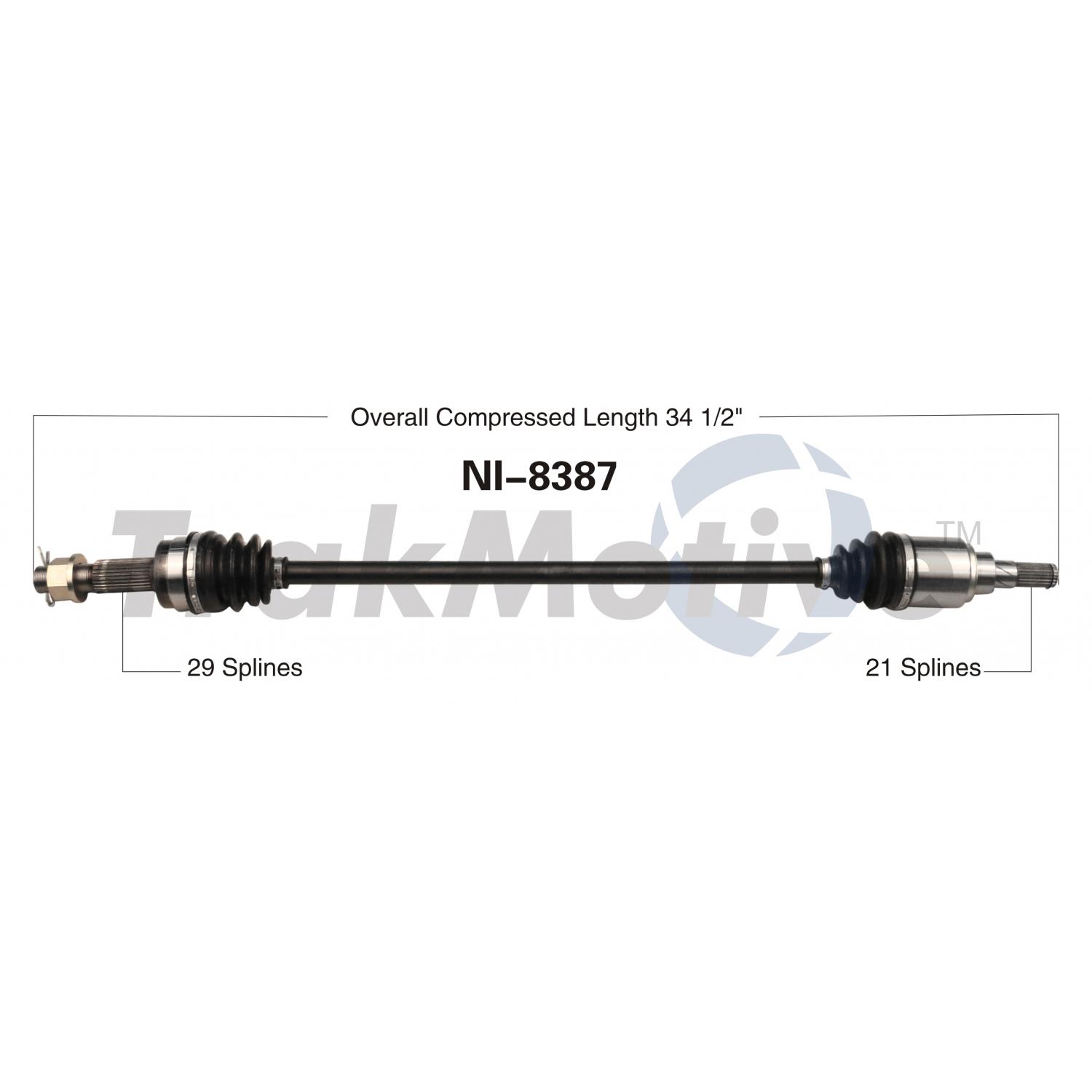 TrakMotive NI8387 CV Axle Shaft product image 1 of 3