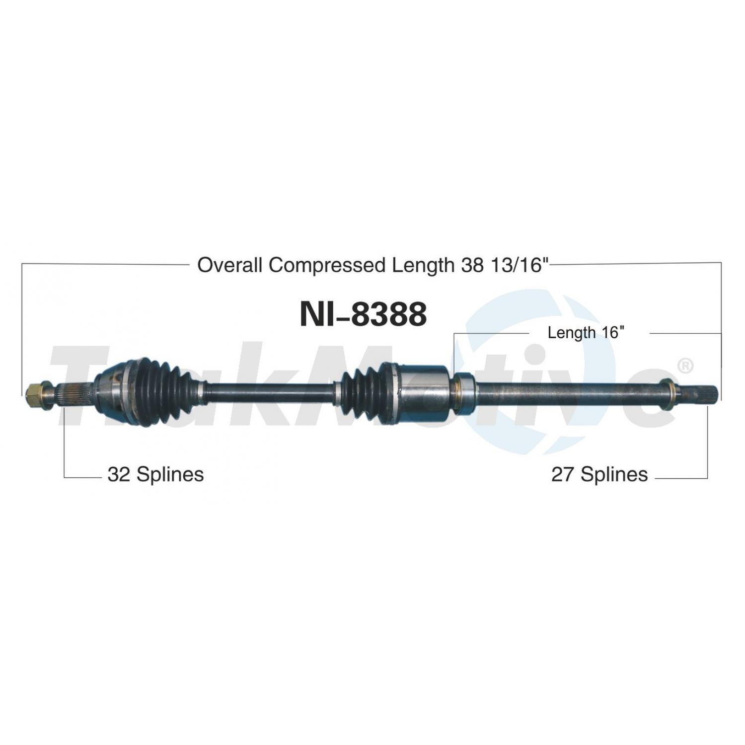 TrakMotive NI8388 - CV Axle Shaft TrakMotive NI8388 CV Axle Shaft product image 1 of 3