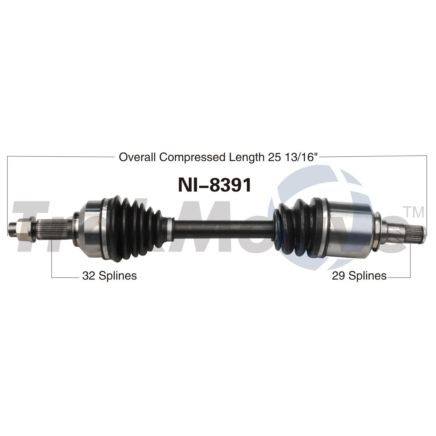 TrakMotive NI8391 CV Axle Shaft product image 1 of 3