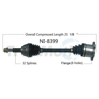 TrakMotive NI8399 CV Axle Shaft product image 1 of 3