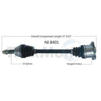 TrakMotive NI8401 CV Axle Shaft product image 1 of 3