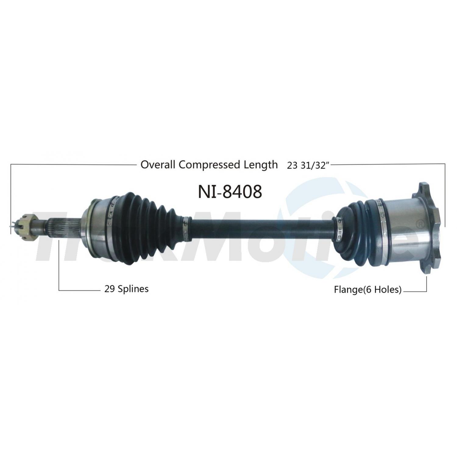 TrakMotive NI8408 - CV Axle Shaft TrakMotive NI8408 CV Axle Shaft product image 1 of 3
