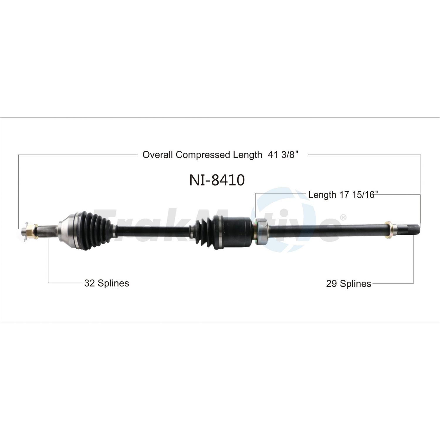 TrakMotive NI8410 - CV Axle Shaft TrakMotive NI8410 CV Axle Shaft product image 1 of 3