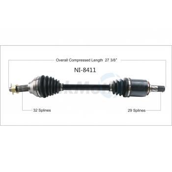 TrakMotive NI8411 CV Axle Shaft product image 1 of 3