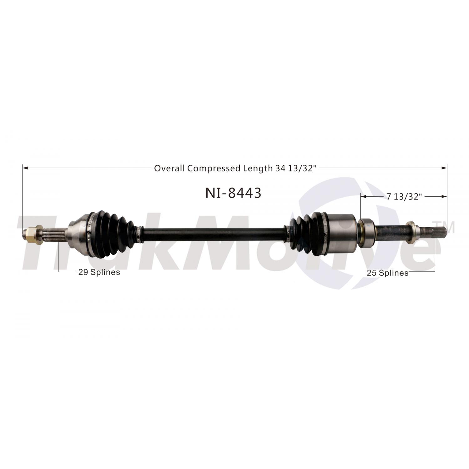 TrakMotive NI8443 - CV Axle Shaft TrakMotive NI8443 CV Axle Shaft product image 1 of 3