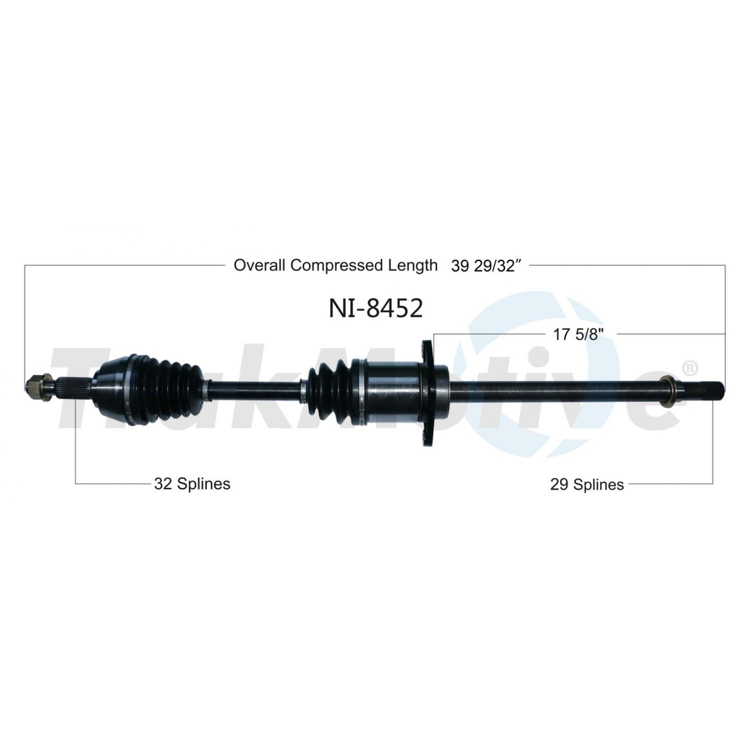 TrakMotive NI8452 - CV Axle Shaft TrakMotive NI8452 CV Axle Shaft product image 1 of 3