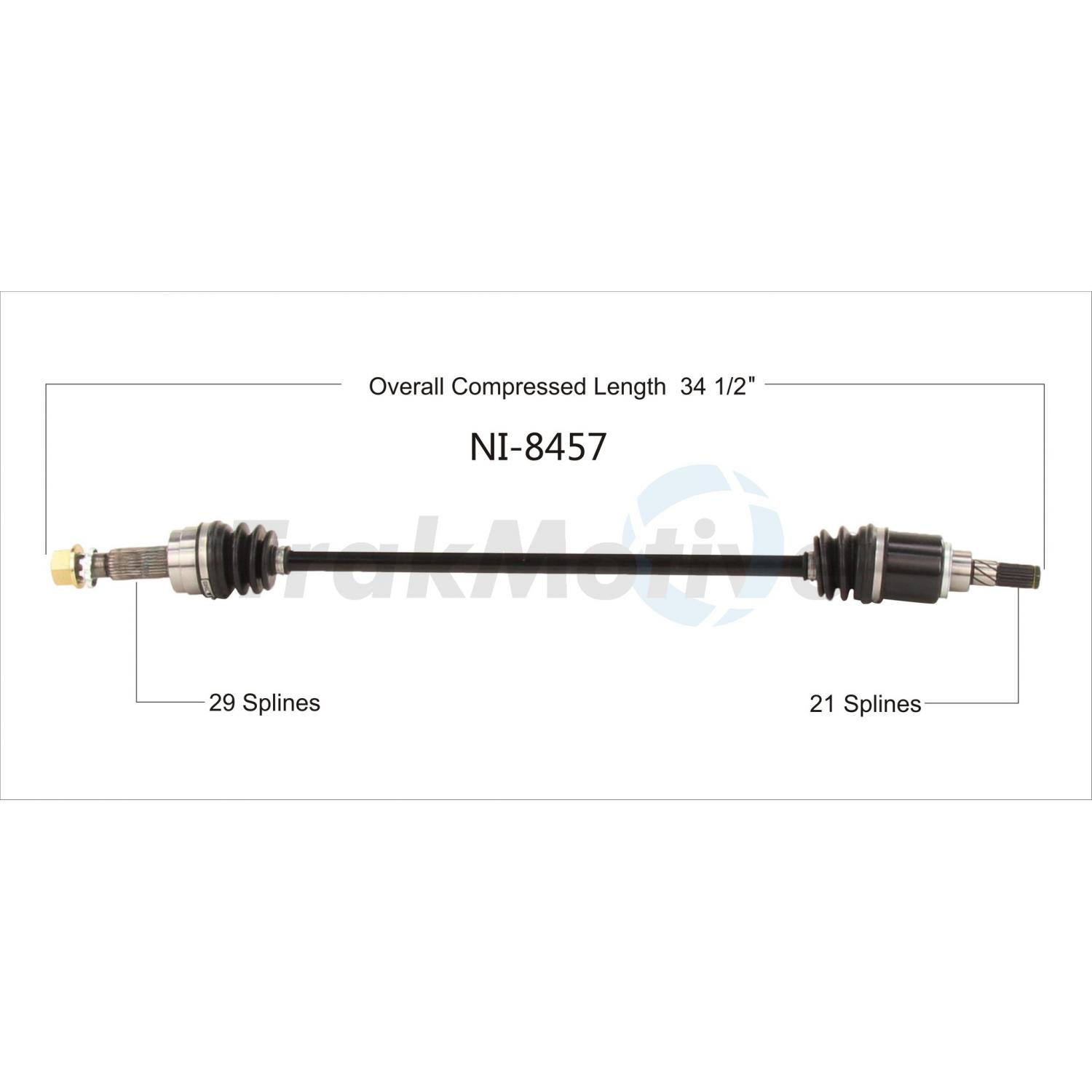 TrakMotive NI8457 - CV Axle Shaft TrakMotive NI8457 CV Axle Shaft product image 1 of 3