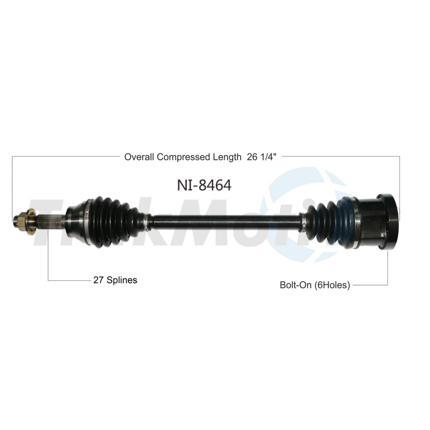 TrakMotive NI8464 - CV Axle Shaft TrakMotive NI8464 CV Axle Shaft product image 1 of 3