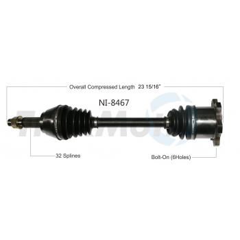 TrakMotive NI8467 - CV Axle Shaft TrakMotive NI8467 CV Axle Shaft product image 1 of 3