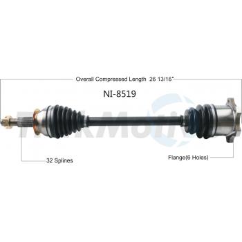 TrakMotive NI8519 CV Axle Shaft product image 1 of 3