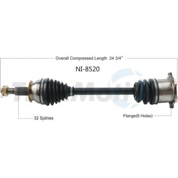 TrakMotive NI8520 CV Axle Shaft product image 1 of 3
