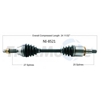 TrakMotive NI8521 CV Axle Shaft product image 1 of 3