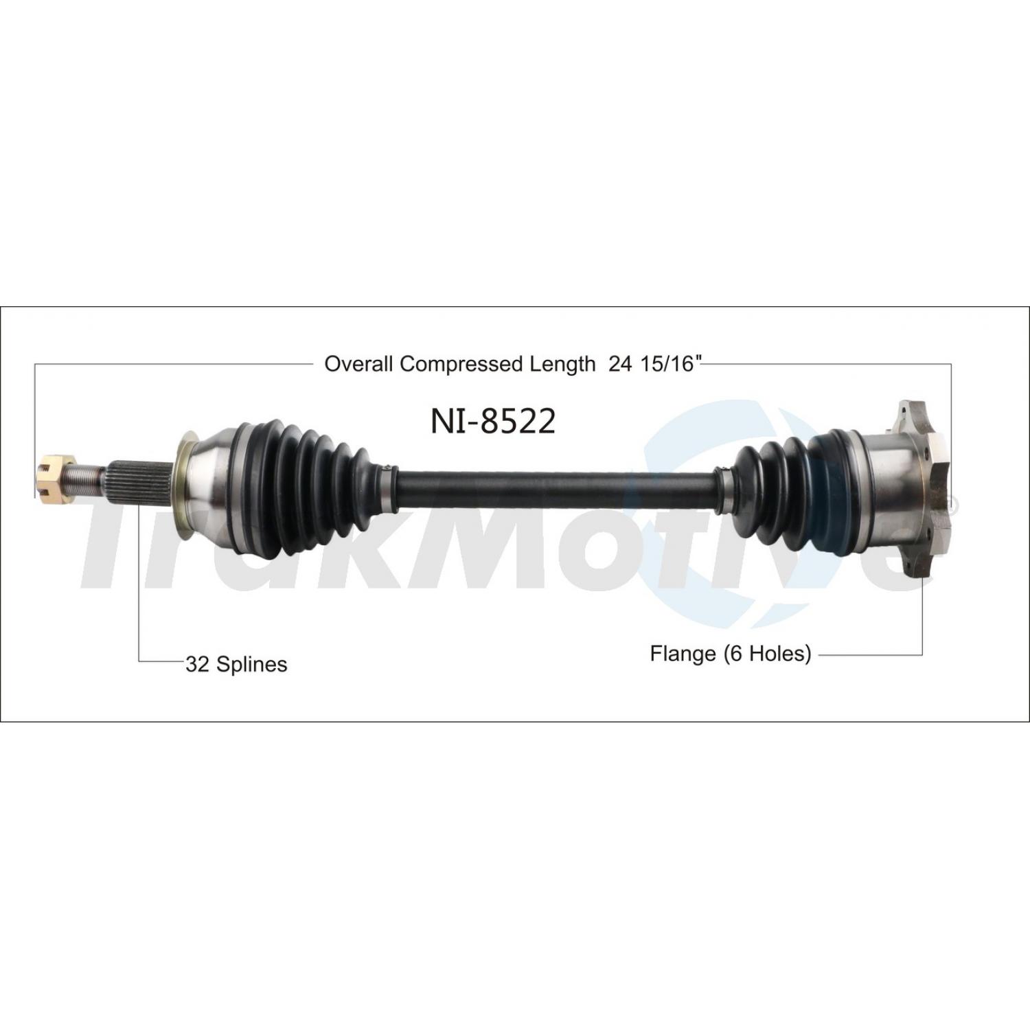 TrakMotive NI8522 - CV Axle Shaft TrakMotive NI8522 CV Axle Shaft product image 1 of 3