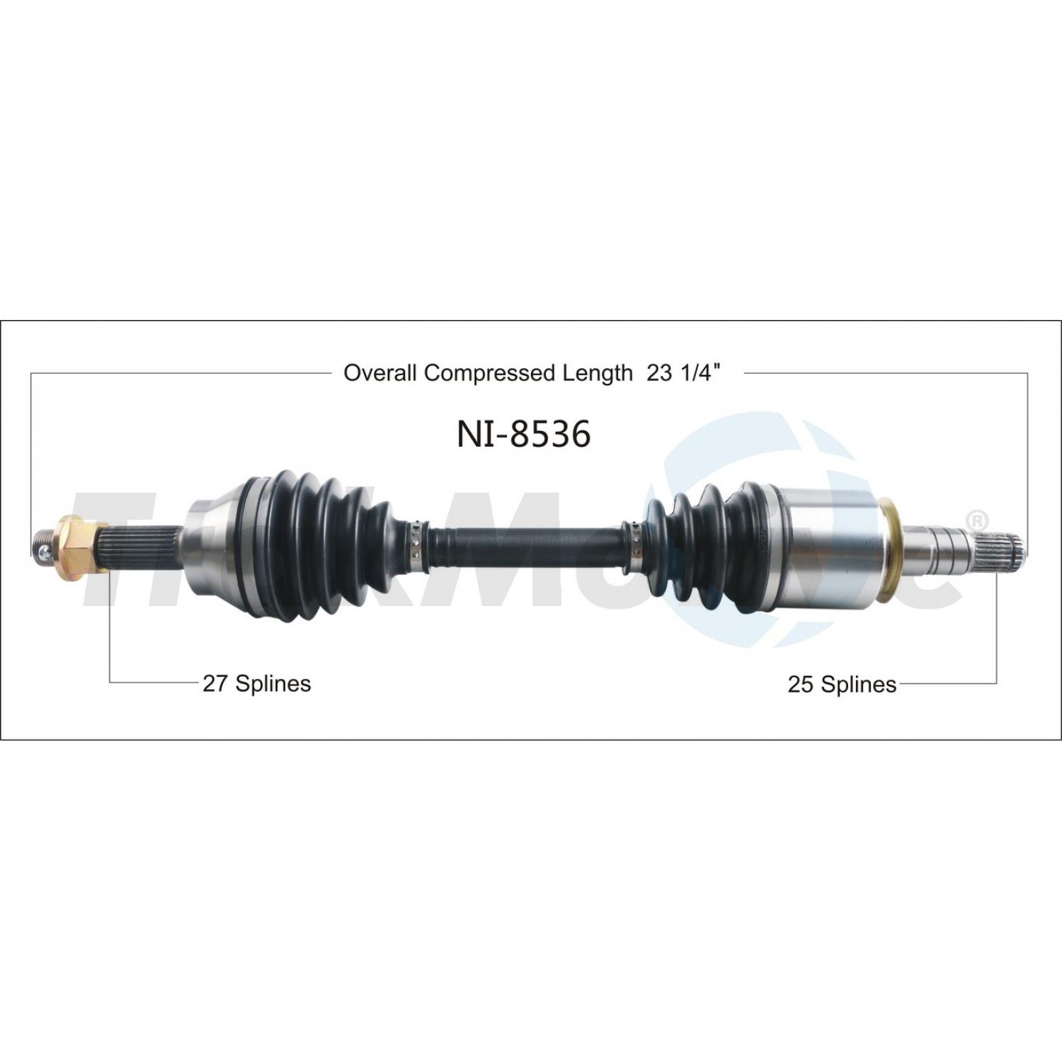 TrakMotive NI8536 CV Axle Shaft product image 1 of 3