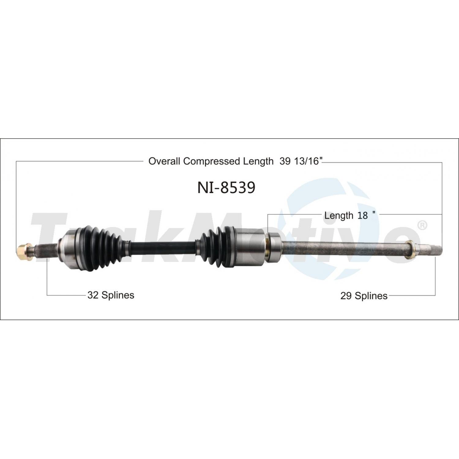 TrakMotive NI8539 - CV Axle Shaft TrakMotive NI8539 CV Axle Shaft product image 1 of 3