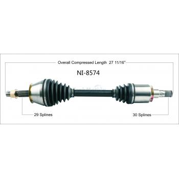 TrakMotive NI8574 CV Axle Shaft product image 1 of 3