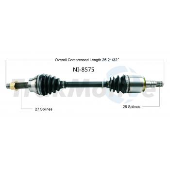 TrakMotive NI8575 CV Axle Shaft product image 1 of 3