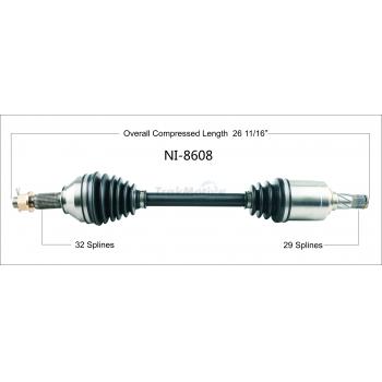 TrakMotive NI8608 CV Axle Shaft product image 1 of 3