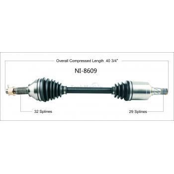 TrakMotive NI8609 - CV Axle Shaft TrakMotive NI8609 CV Axle Shaft product image 1 of 3