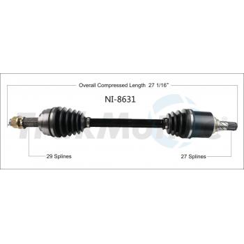 TrakMotive NI8631 - CV Axle Shaft TrakMotive NI8631 CV Axle Shaft product image 1 of 3
