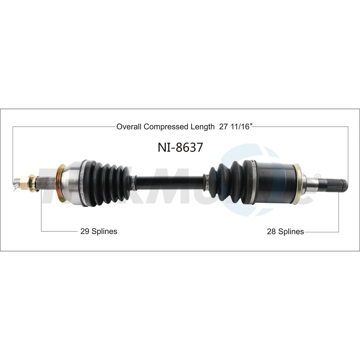 TrakMotive NI8637 - CV Axle Shaft TrakMotive NI8637 CV Axle Shaft product image 1 of 3