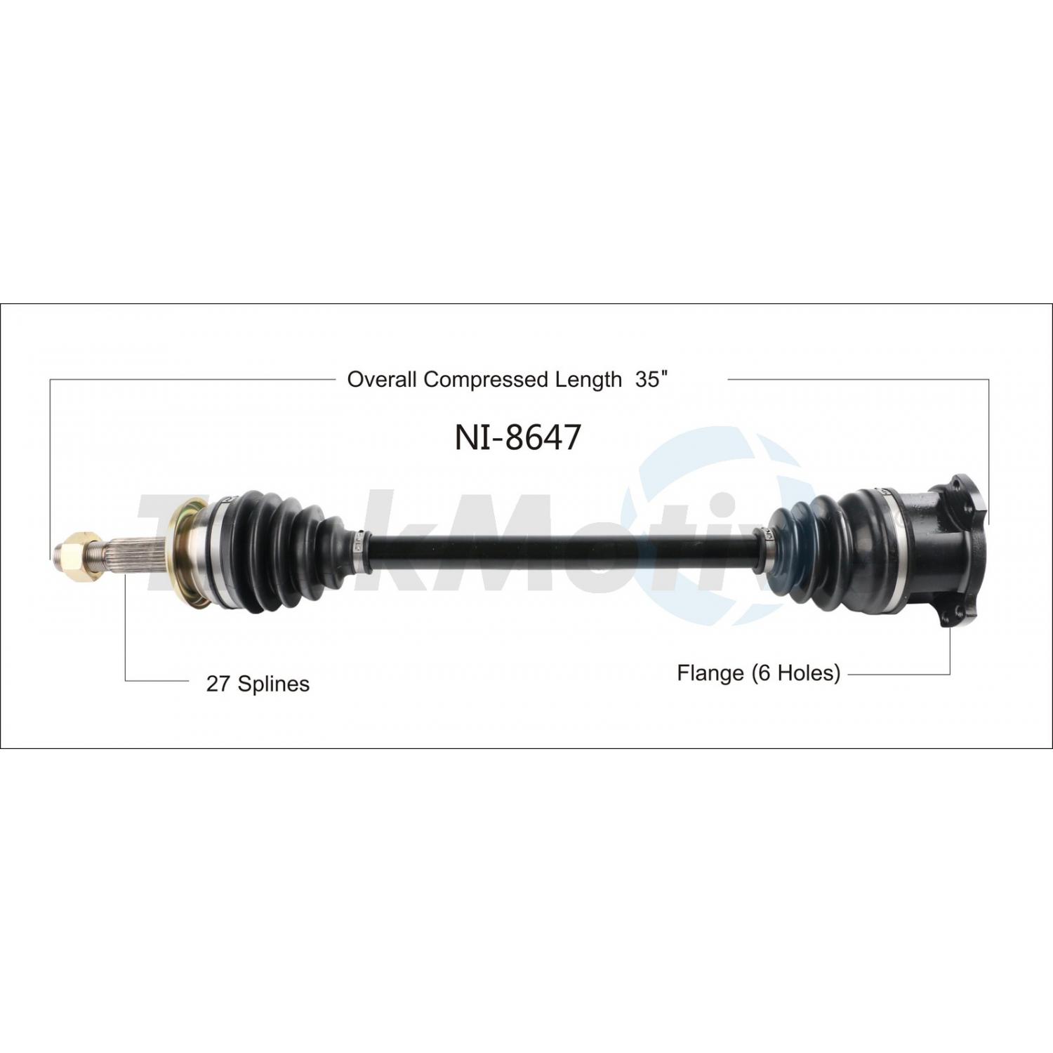 TrakMotive NI8647 - CV Axle Shaft TrakMotive NI8647 CV Axle Shaft product image 1 of 3