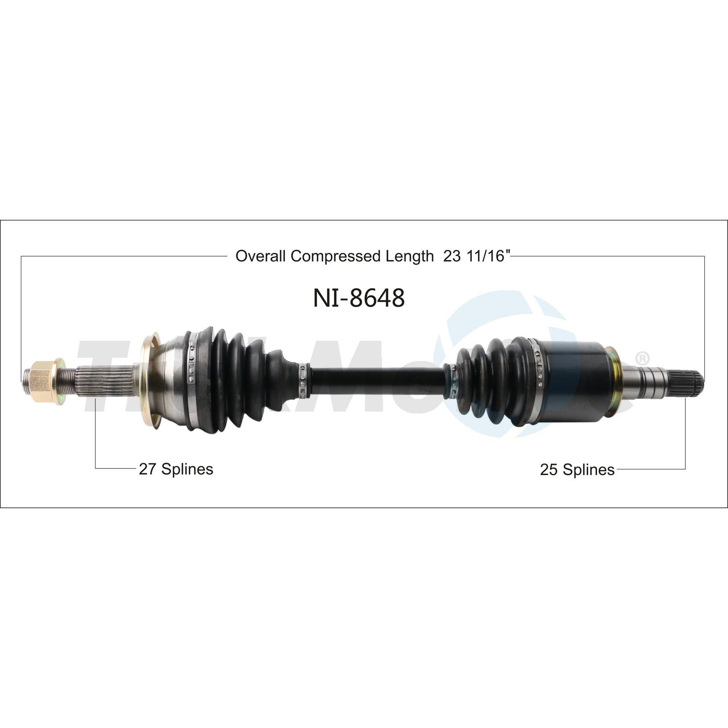 TrakMotive NI8648 - CV Axle Shaft TrakMotive NI8648 CV Axle Shaft product image 1 of 3