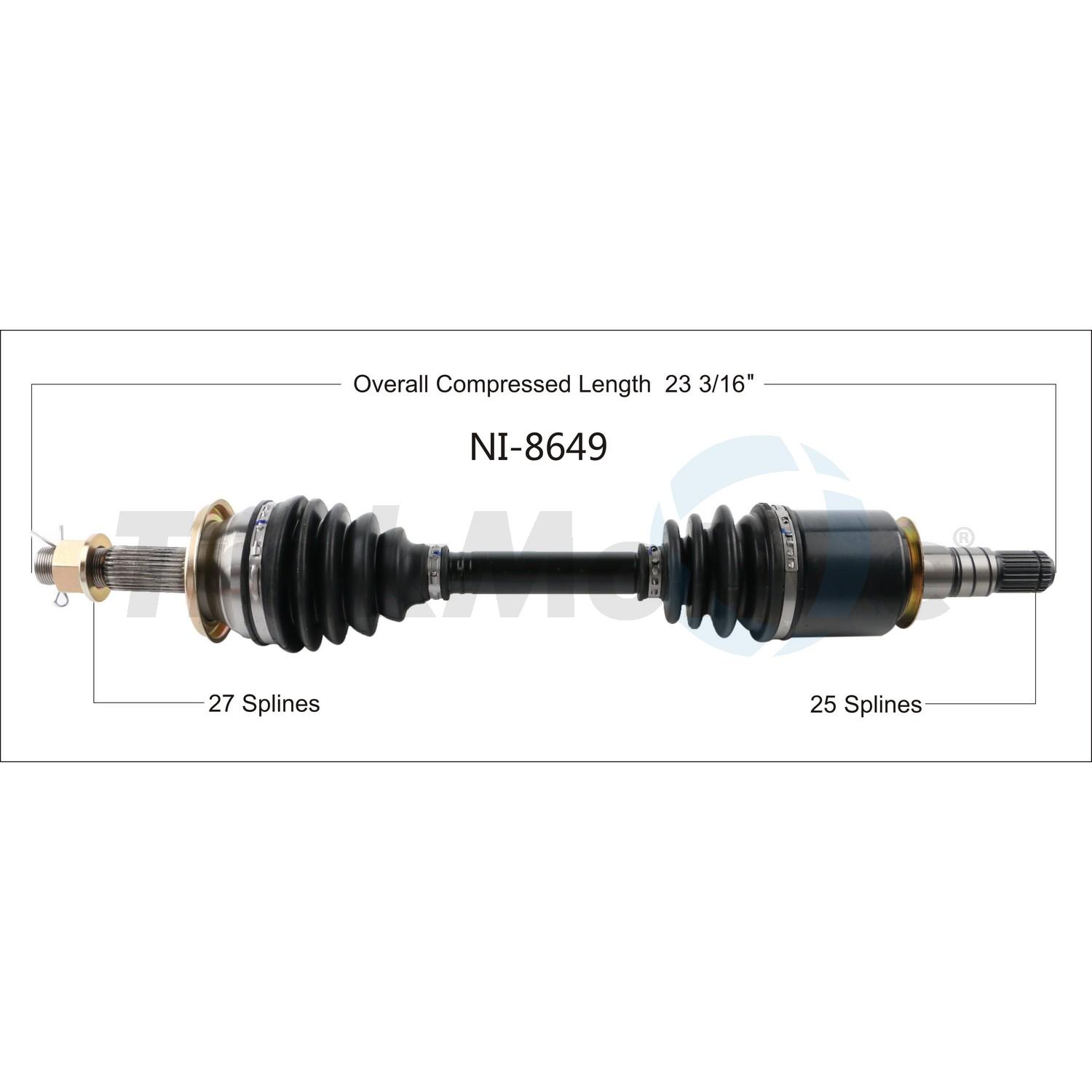 TrakMotive NI8649 - CV Axle Shaft TrakMotive NI8649 CV Axle Shaft product image 1 of 3