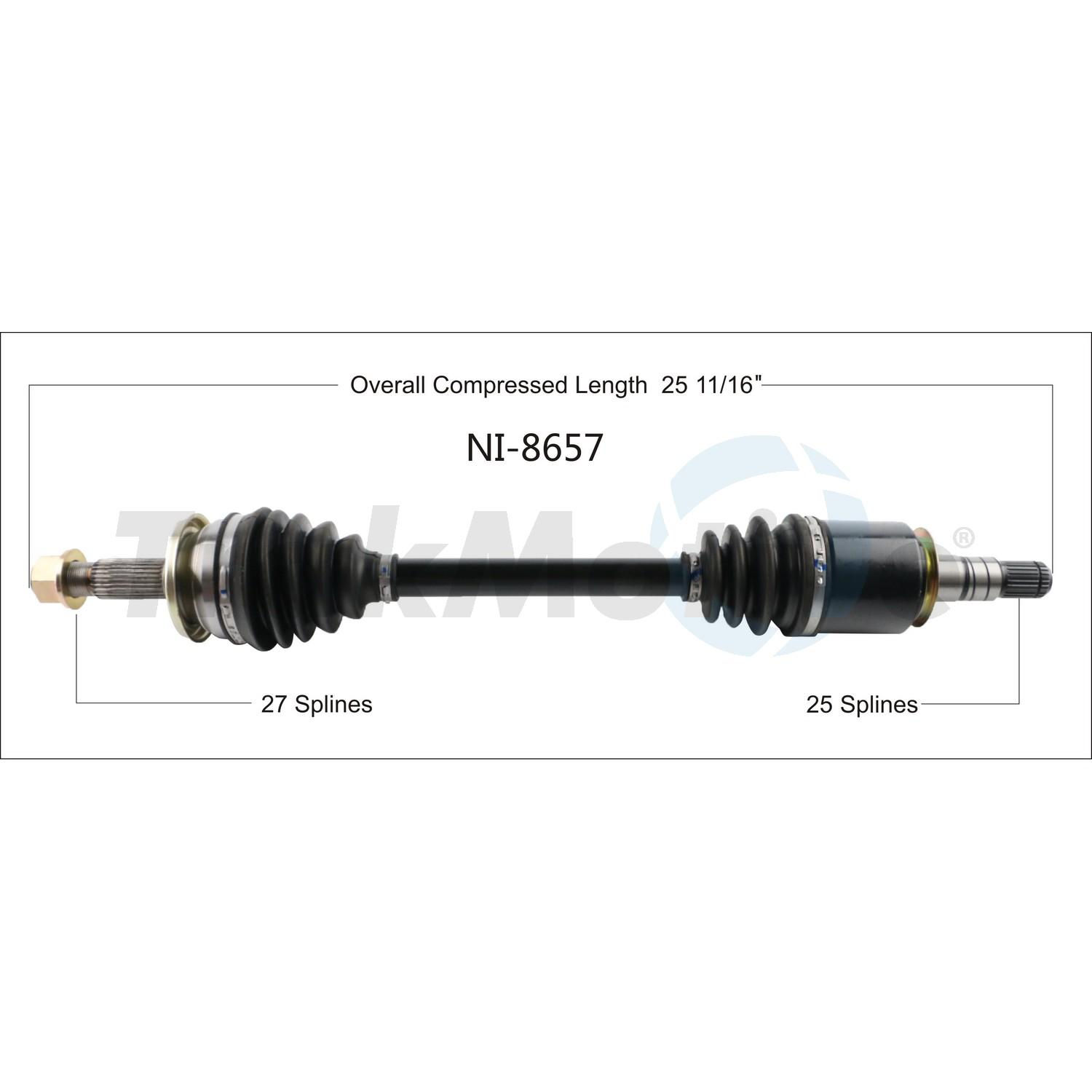 TrakMotive NI8657 - CV Axle Shaft TrakMotive NI8657 CV Axle Shaft product image 1 of 3