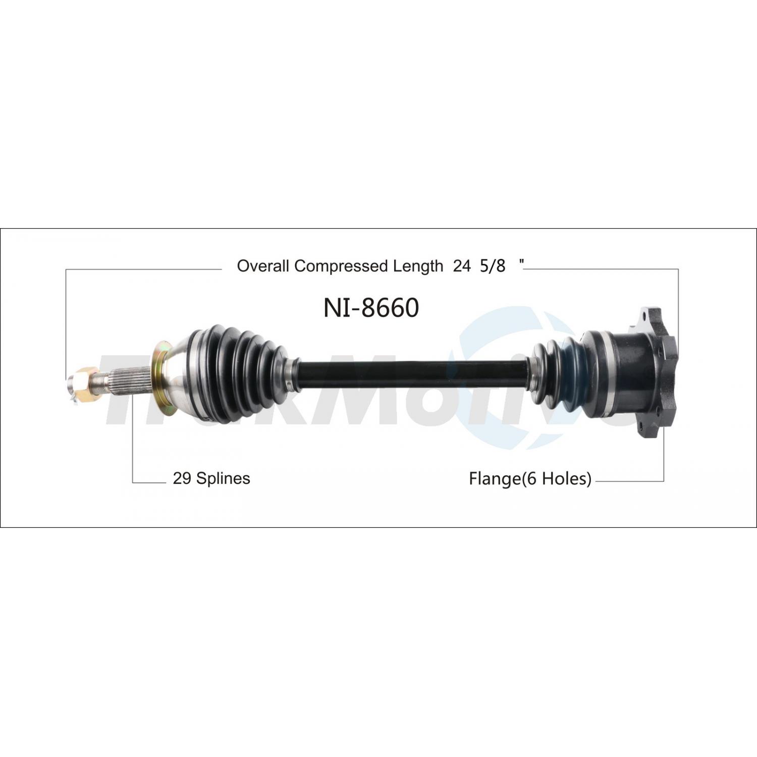 TrakMotive NI8660 - CV Axle Shaft TrakMotive NI8660 CV Axle Shaft product image 1 of 3