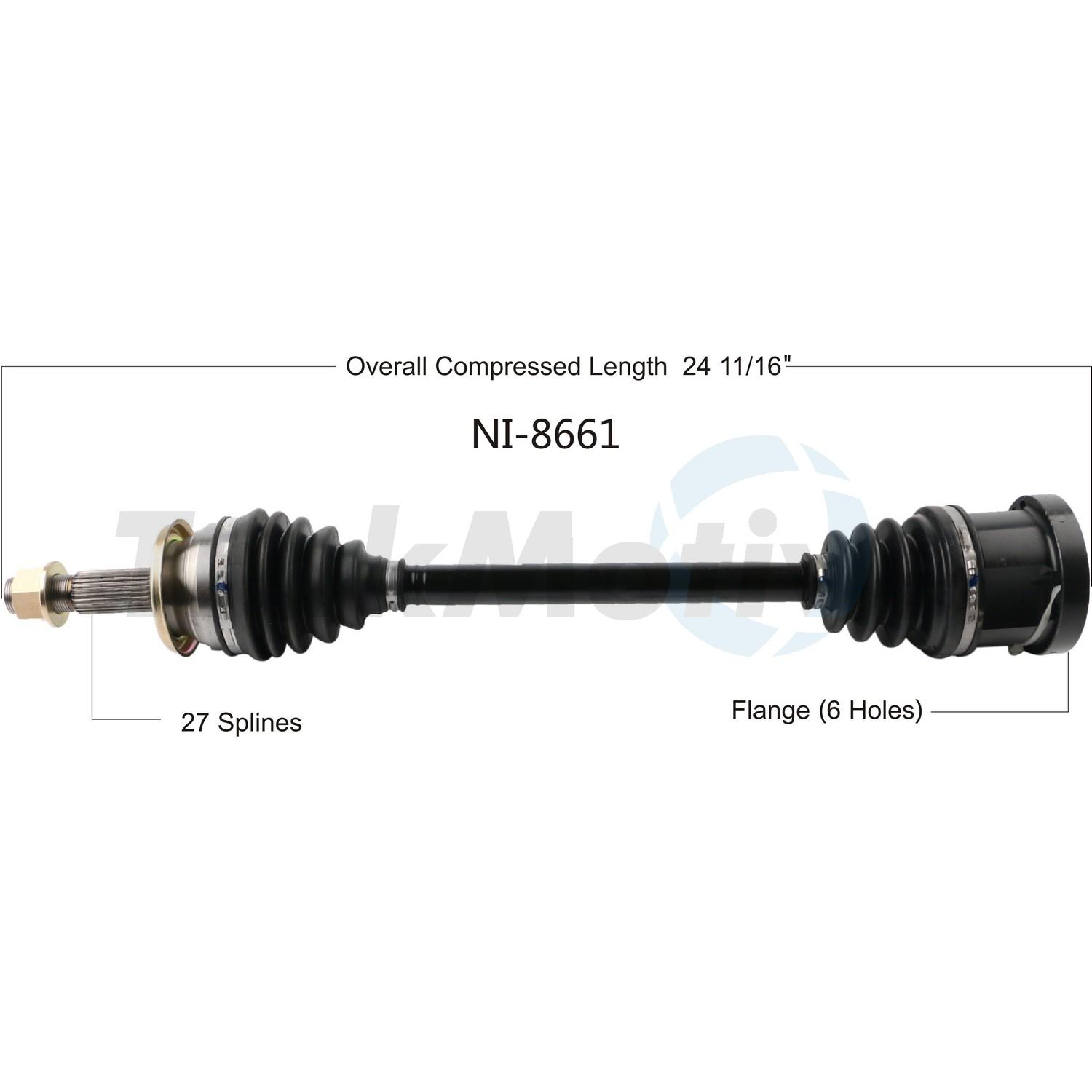 TrakMotive NI8661 - CV Axle Shaft TrakMotive NI8661 CV Axle Shaft product image 1 of 3