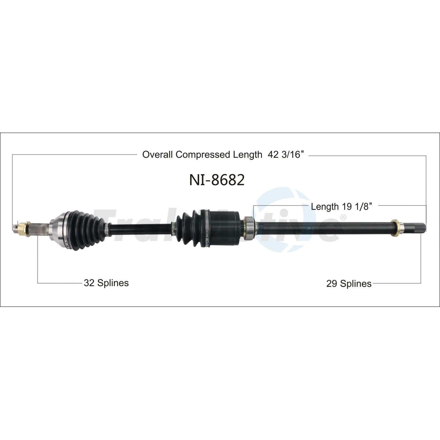 TrakMotive NI8682 - CV Axle Shaft TrakMotive NI8682 CV Axle Shaft product image 1 of 3