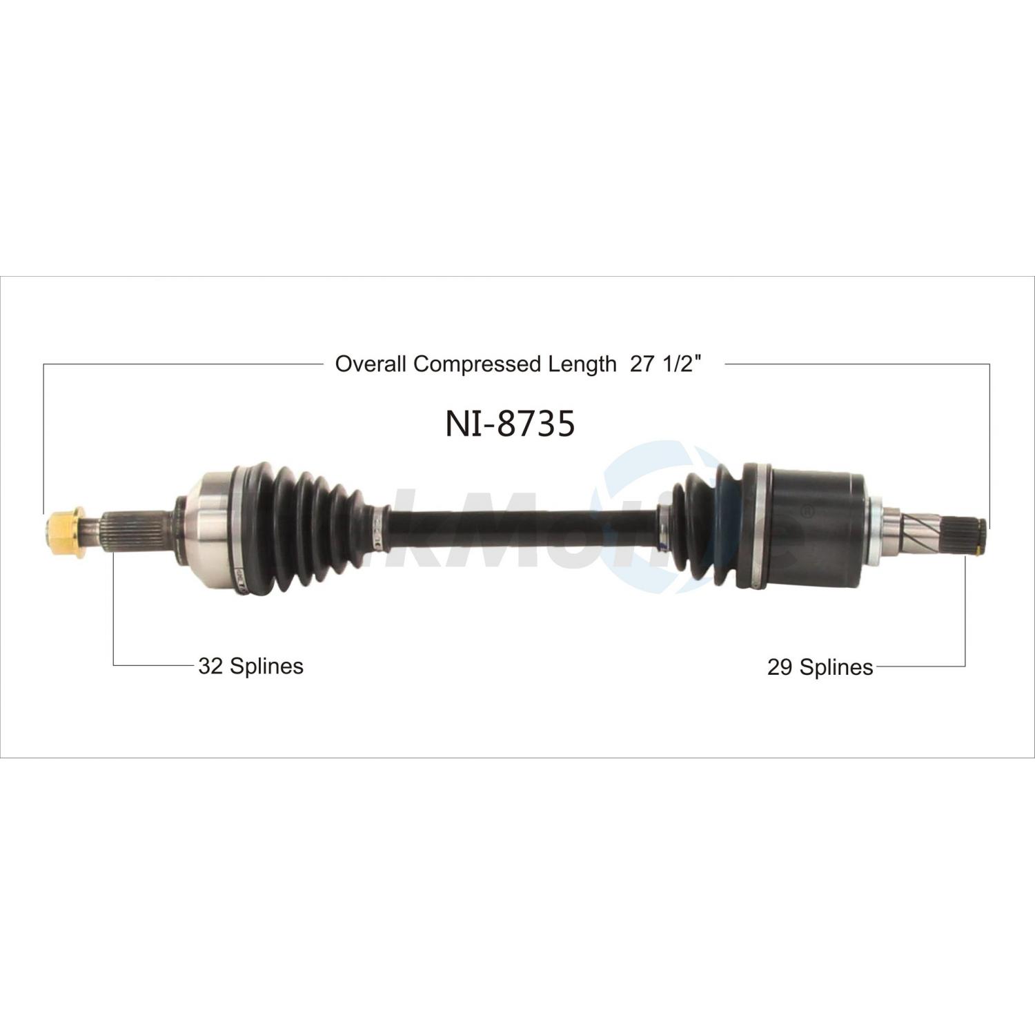 TrakMotive NI8735 - CV Axle Shaft TrakMotive NI8735 CV Axle Shaft product image 1 of 3