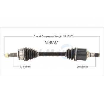 TrakMotive NI8737 CV Axle Shaft product image 1 of 3