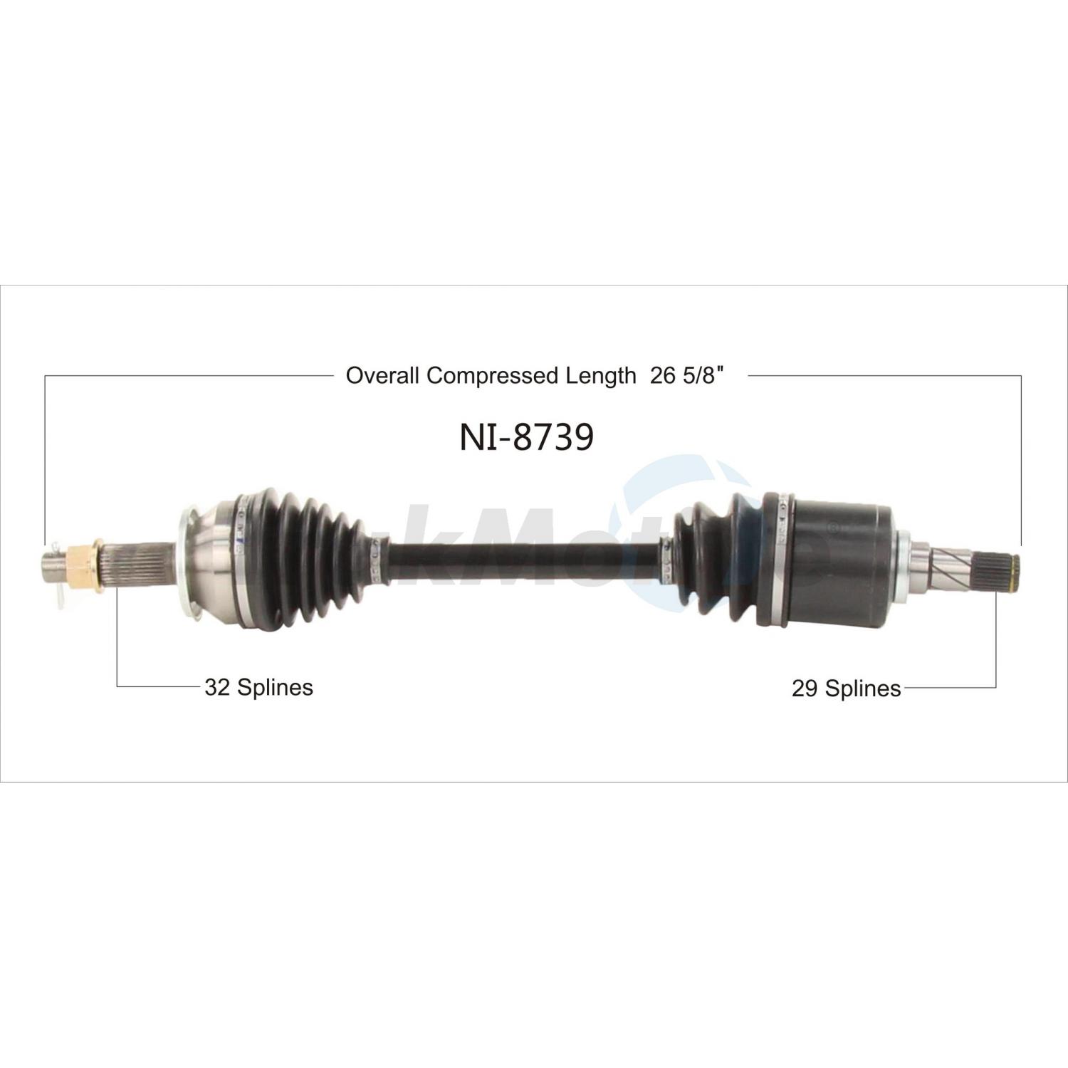 TrakMotive NI8739 - CV Axle Shaft TrakMotive NI8739 CV Axle Shaft product image 1 of 3