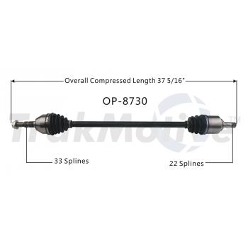 TrakMotive OP8730 CV Axle Shaft product image 1 of 3