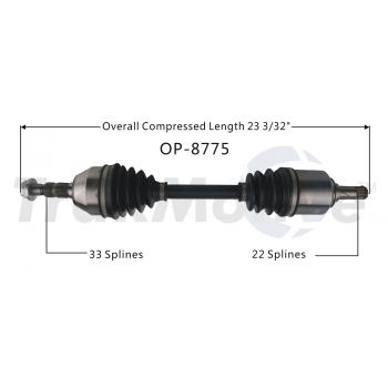 TrakMotive OP8775 CV Axle Shaft product image 1 of 3