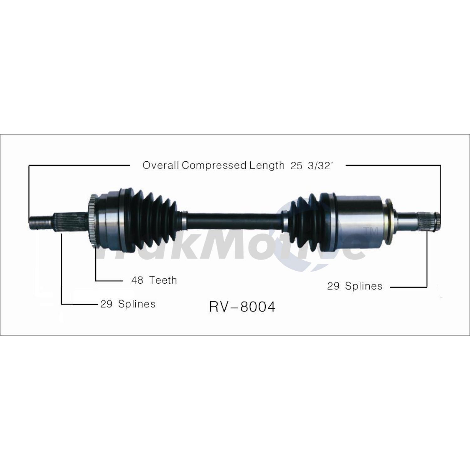 TrakMotive RV8004 CV Axle Shaft product image 1 of 3