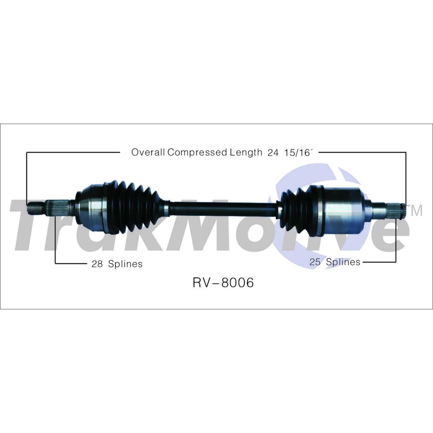 TrakMotive RV8006 CV Axle Shaft product image 1 of 3