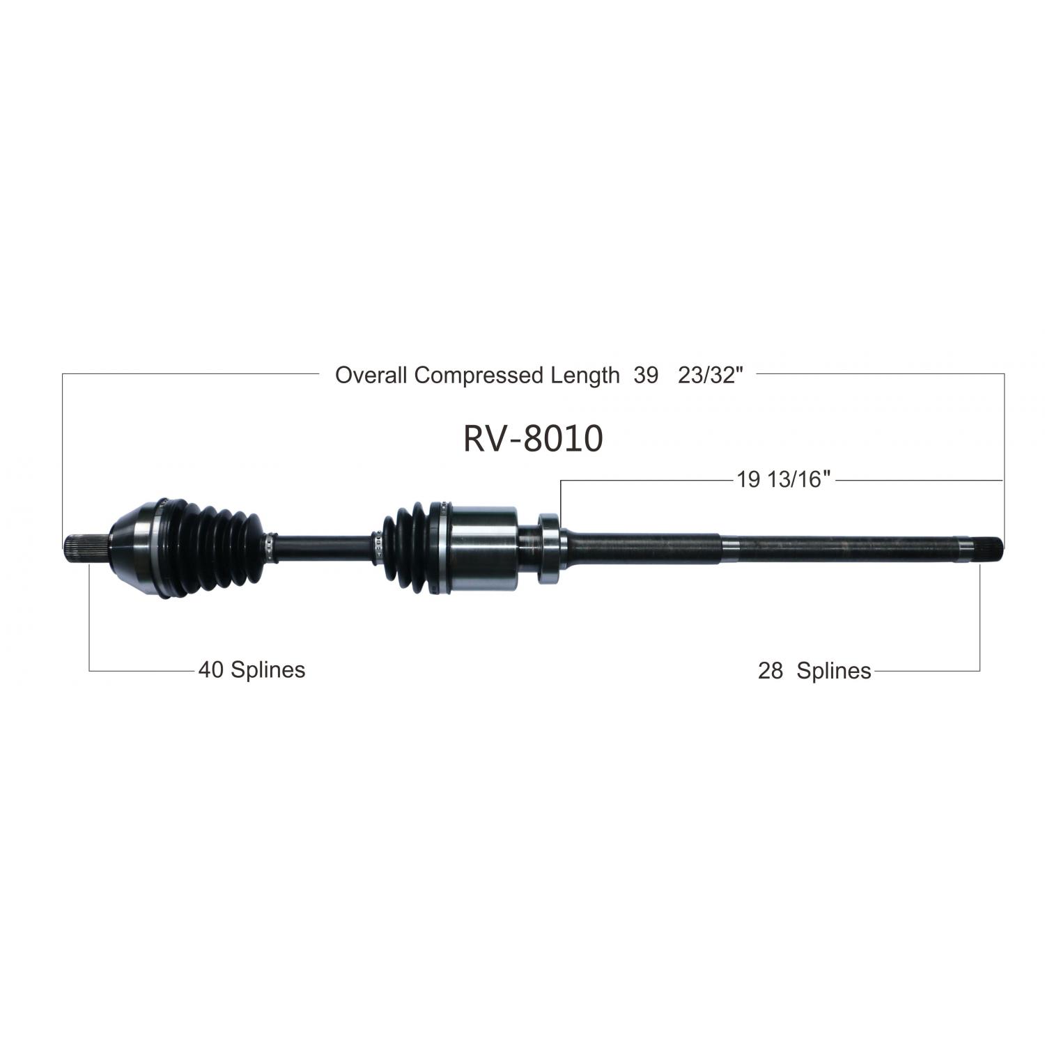 TrakMotive RV8010 CV Axle Shaft product image 1 of 3