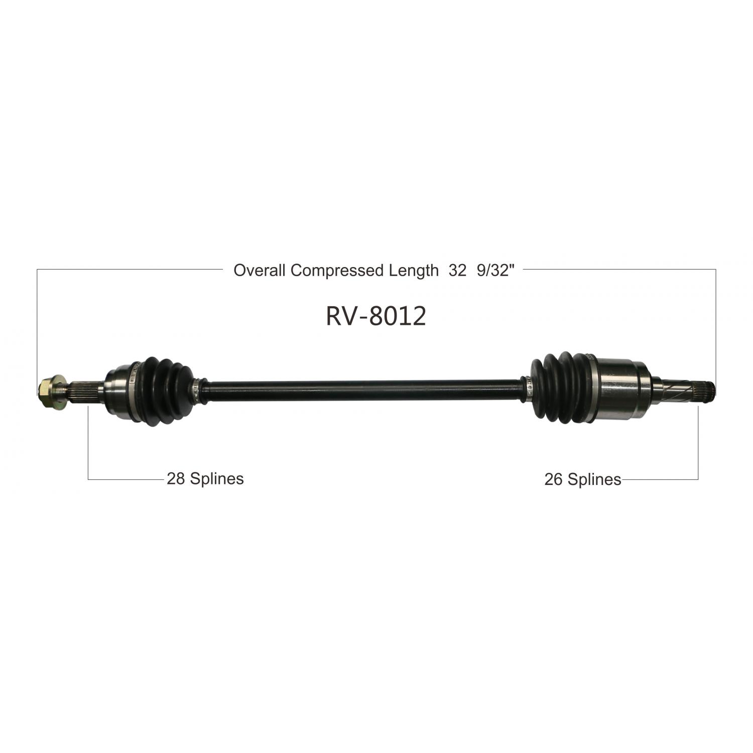 TrakMotive RV8012 CV Axle Shaft product image 1 of 3
