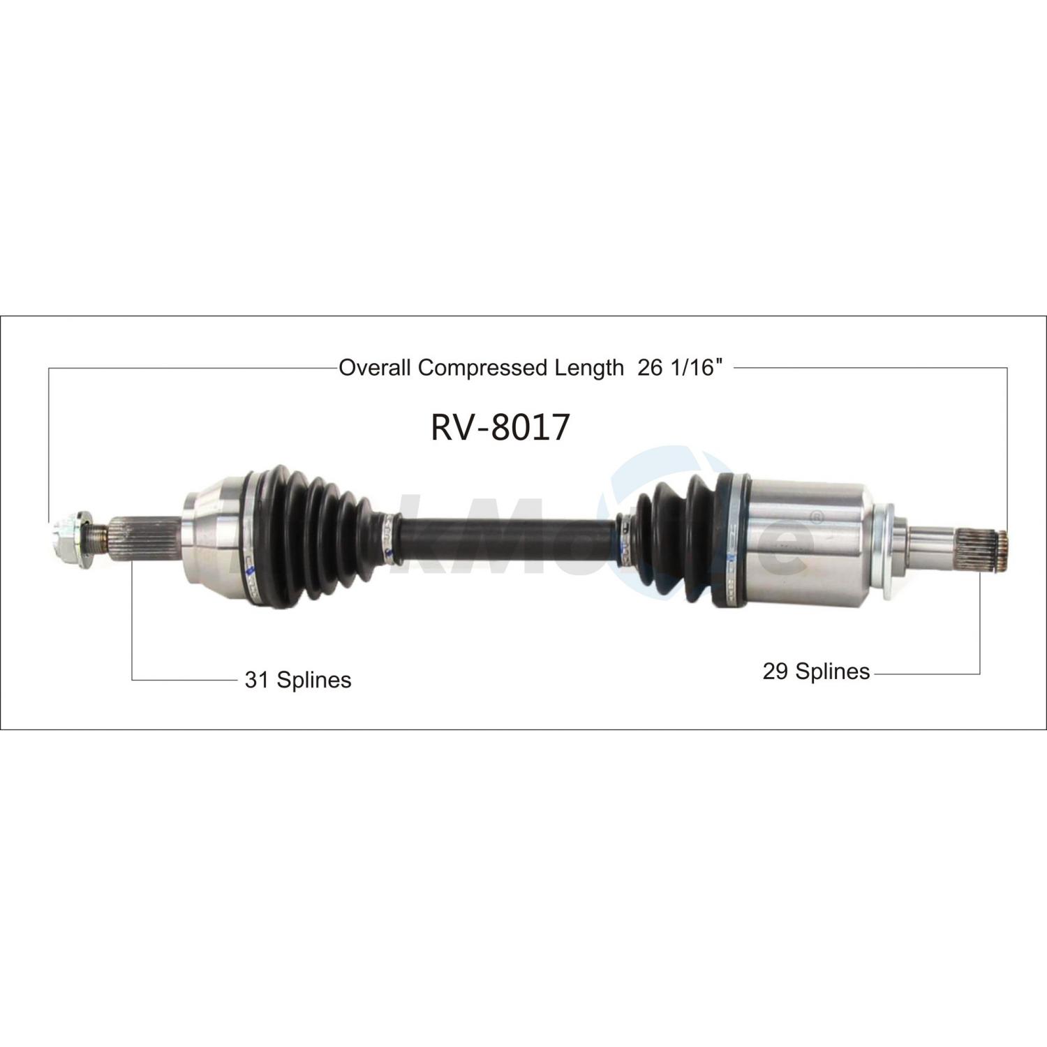TrakMotive RV8017 CV Axle Shaft product image 1 of 3