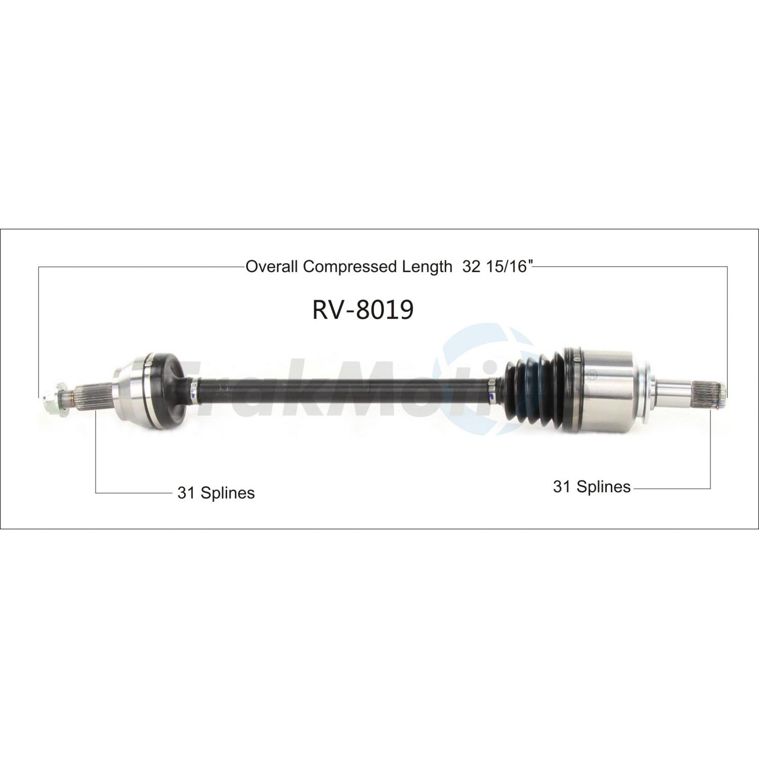 TrakMotive RV8019 CV Axle Shaft product image 1 of 3
