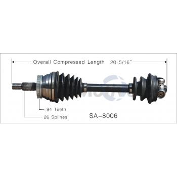 TrakMotive SA8006 CV Axle Shaft product image 1 of 3